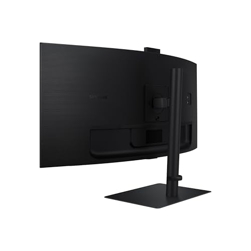 SAMSUNG 34-Inch ViewFinity S65VC Series Ultra-WQHD Curved Computer Monitor, 100Hz, AMD FreeSync, HDR10, USB-C, Built-in Speaker, Camera, KVM Switch, Eye Care, Eco-Packaging, LS34C650VANXGO, Black