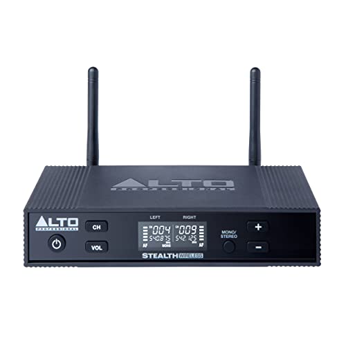 ALTO Stealth Wireless MKII UHF Stereo Wireless Audio System for Active Speakers with Transmitter and 2 Receivers, 2 XLR Ins, Expandable