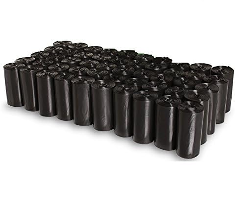 EZ 1000 Pet Dog Waste Poop Bags, Black, 9"x12", Dog Pickup Waste Disposal Bags