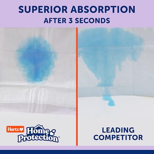 Hartz Home Protection Lavender Scented USA Made Dog Pads, 50 count, Super Absorbent & Won't Leak, Odor Eliminating
