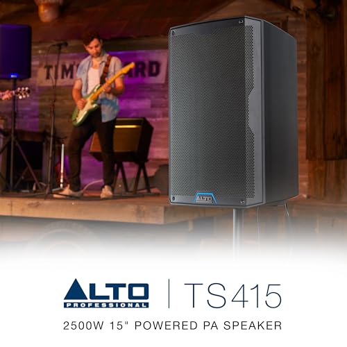 ALTO TS415 2500W 15" Powered PA Speaker with 3 Channel Mixer, Bluetooth Streaming, Wireless Loudspeaker Linking, DSP and ALTO App