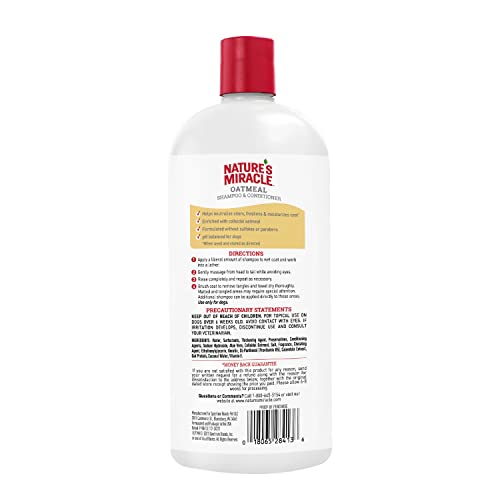 Nature's Miracle Nature’s Miracle Oatmeal Shampoo & Conditioner for Dogs, 32 Oz, Pistachio Cream Scent