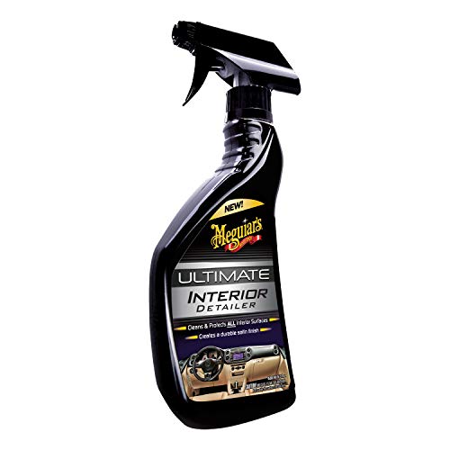 Meguiar's G16216 Ultimate Interior Detailer, Protects Interior Surfaces from Dirt and Grime, Leaves Your Surfaces Protected from UV Rays and Giving It a Lasting Finish, 15.2 Oz Spray Bottle