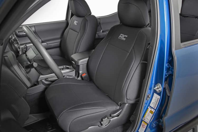 Rough Country Neoprene Seat Covers for Toyota Tacoma (2016-2023) - Waterproof, UV Resistant, Foam Padded, F/R Seat Cover Set