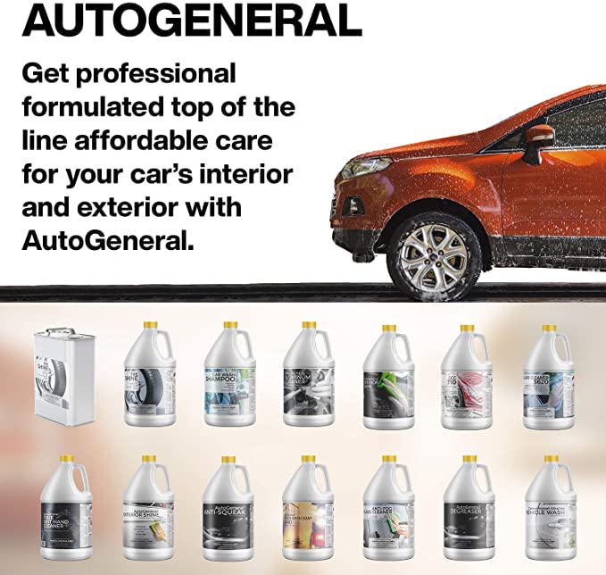 AutoGeneral Car Wash Shampoo - Concentrated Automotive Shampoo for Efficient Deep Clean & Shine of Car Exterior - Pre-Wax Wash For Auto Detailing - Foaming Soap - pH Balanced & Low VOC - 5 Gallon