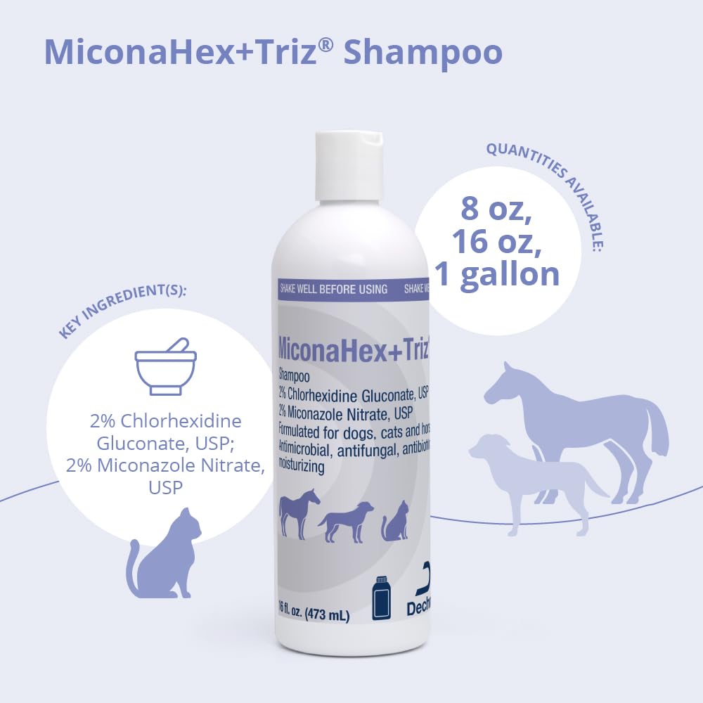 MiconaHex+Triz Shampoo for Dogs, Cats and Horses, 16 oz