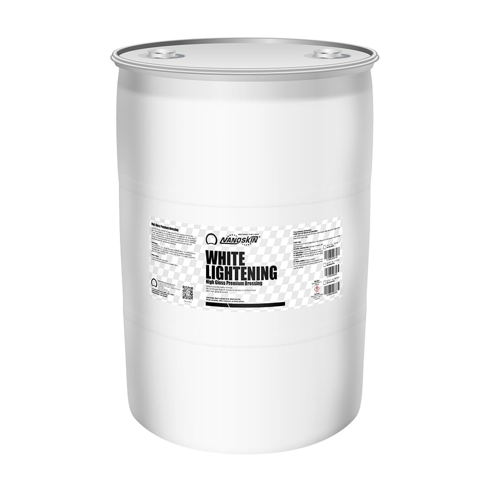 Nanoskin WHITE LIGHTENING Premium Dressing 30 Gallons – Universal Thick Wipe-On Dressing for Car Detailing | Works on Tire, Vinyl, Rubber, Plastic & Trim | For Cars, Trucks, Motorcycles, RVs & More