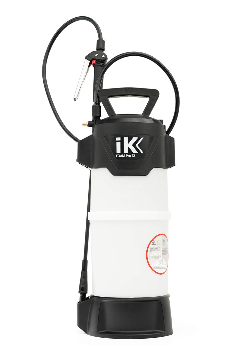 The Rag Company Goizper Group iK Sprayers - Foam Pro 12 Pump Sprayer - Professional Auto Wash, Dry/Wet Foam Spray, Pressure Release Safety Valve, PVC Hoses (6 Liters), Multicolor (IKS-82676+RAG)