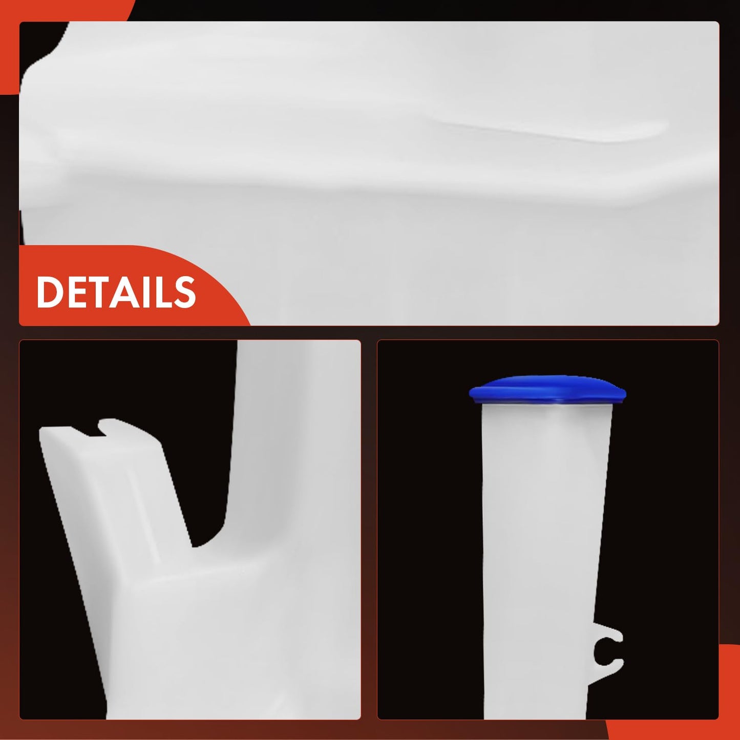 A-Premium Windshield Washer Reservoir Tank Assembly Compatible with Hyundai Santa Fe 2019-2020 - with Cap & Pump & Fluid Level Sensor