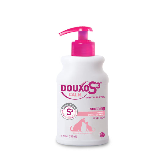 Douxo S3 Calm Shampoo, Contains 0.75% Ophytrium, Soothing, For Itchy, Irritated or Allergic Skin, For Dogs and Cats, 6.7 fl. oz. (200mL)