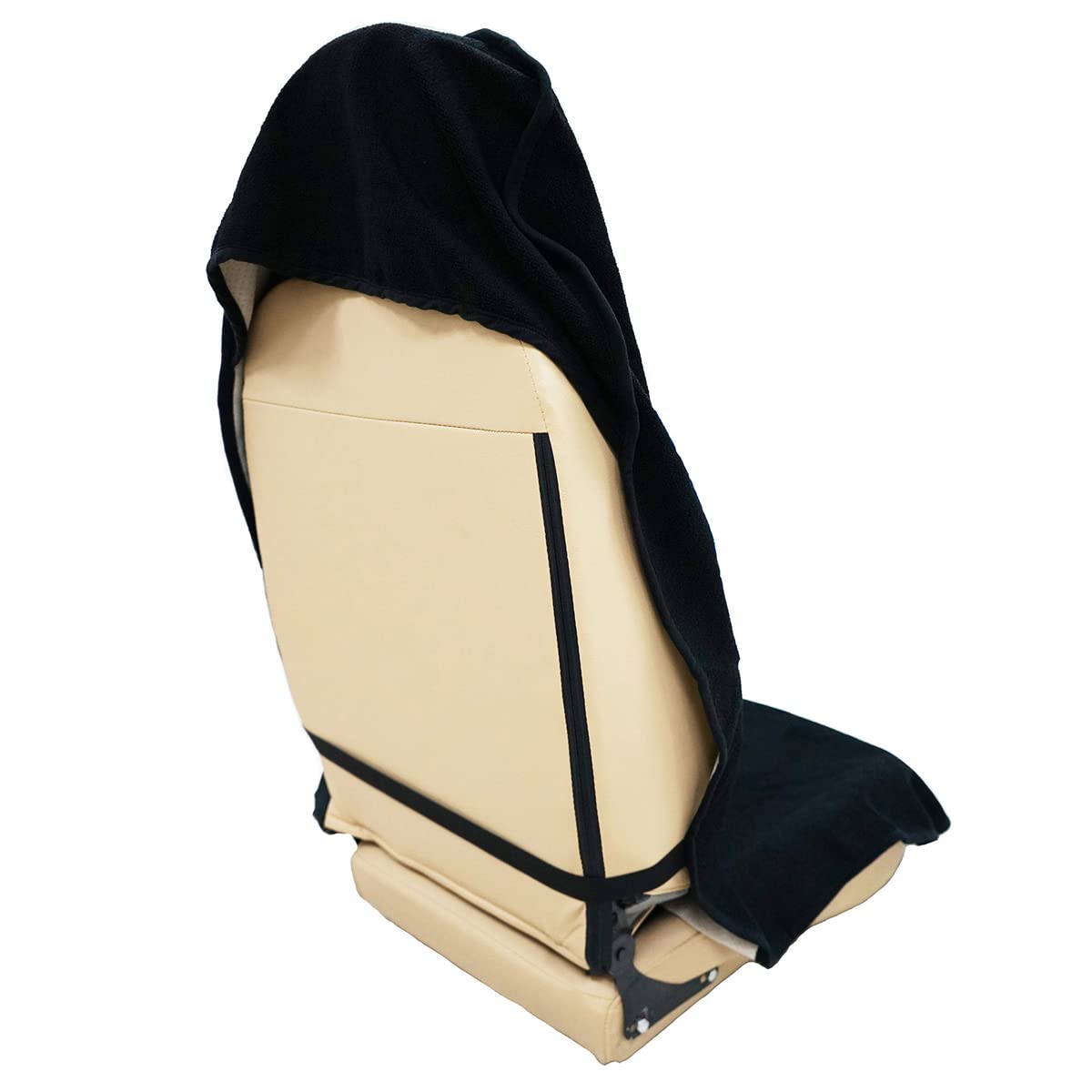 LoyaGour Car Seat Cover Protector Front Seats,for Gym Workout,Running,Swimming,Beach and Hiking,Waterproof Sweat Towel Bucket Seat Covers for Cars SUV Trucks (Black, 2Pcs)