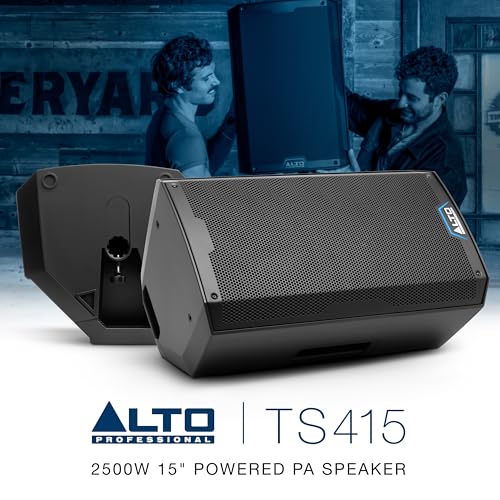 ALTO TS415 2500W 15" Powered PA Speaker with 3 Channel Mixer, Bluetooth Streaming, Wireless Loudspeaker Linking, DSP and ALTO App