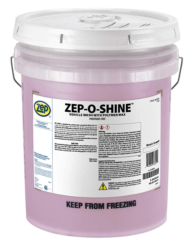 Zep-O-Shine Car Wash Concentrate - 5 Gallons (One Bucket) 38235 - Professional Car Wash Formula