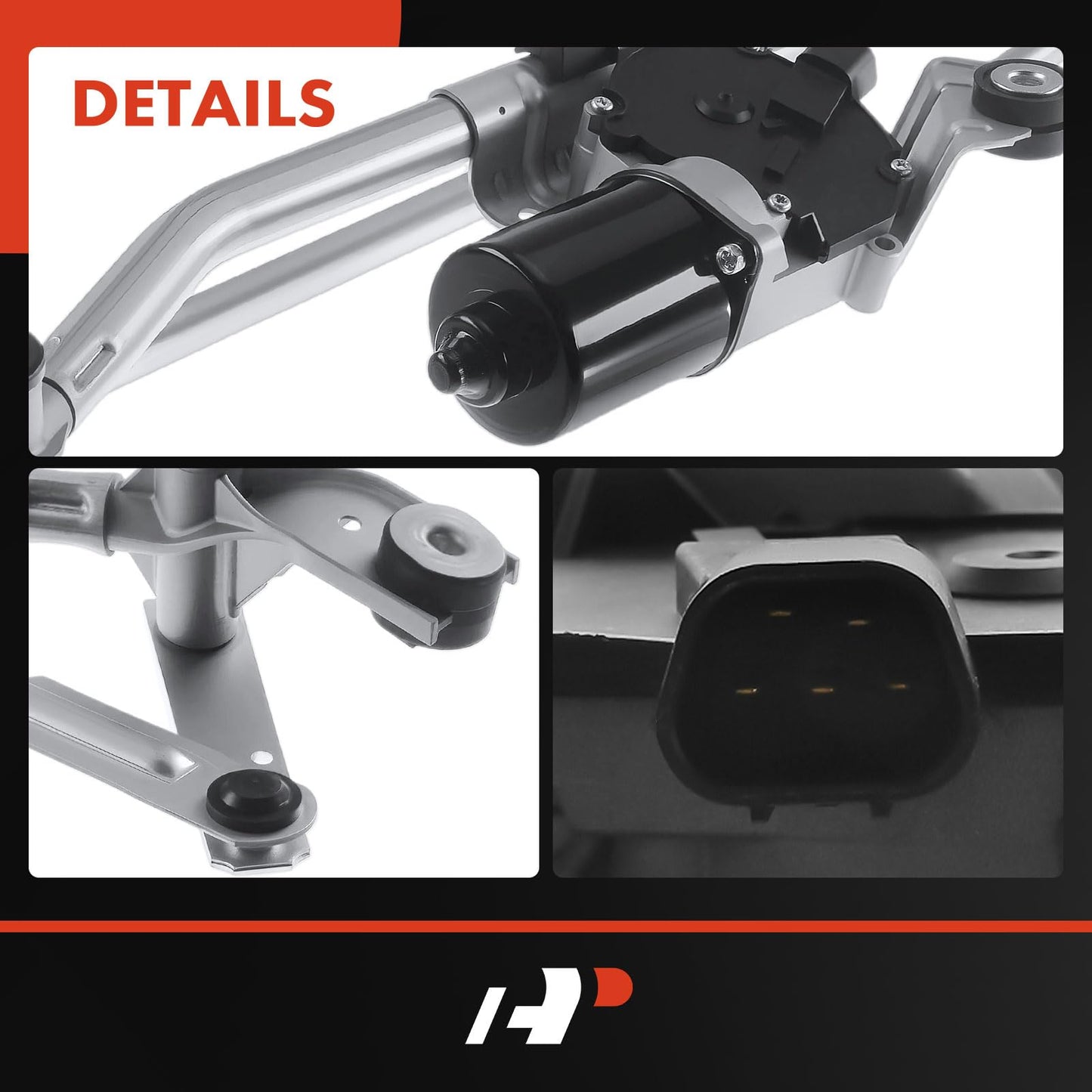 A-Premium Front Windshield Wiper Motor and Linkage Assembly Compatible with Cadillac, Chevrolet and GMC Vehicles - Silverado 1500/2500 HD/3500 HD, Suburban 1500/2500, Sierra 1500, Escalade, Yukon