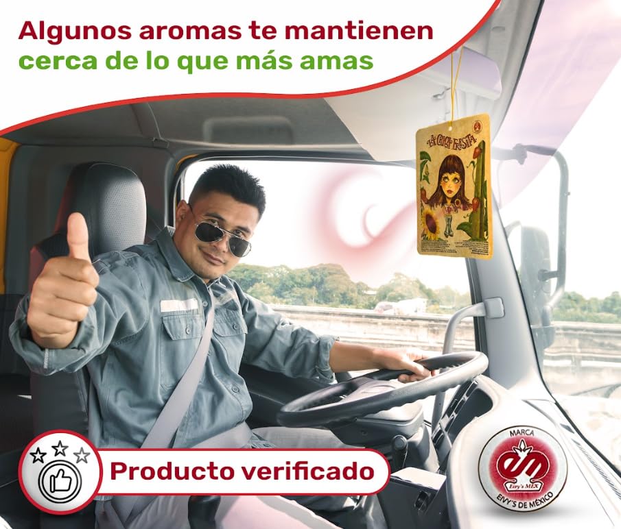 La Chica Fresita Air Freshener Original Plaque Long Lasting Scent 4" x 5" (Fresa, 100 Pack)