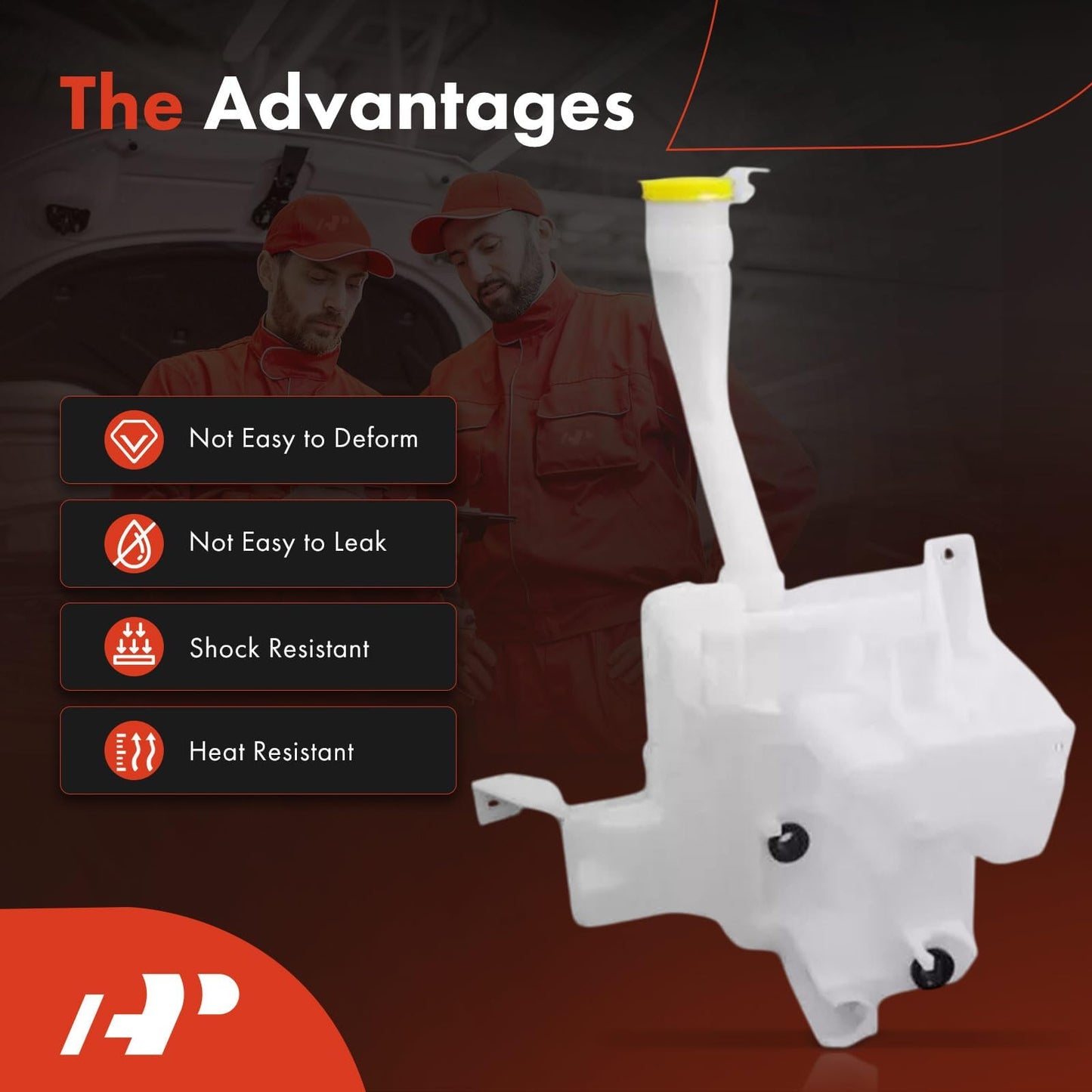 A-Premium Windshield Washer Fluid Reservoir Tank Assembly Compatible with Subaru Impreza 2015-2017, Crosstrek 2016-2017, XV Crosstrek 2015 - with Cap & Sensor, Replace Part 86631FJ420