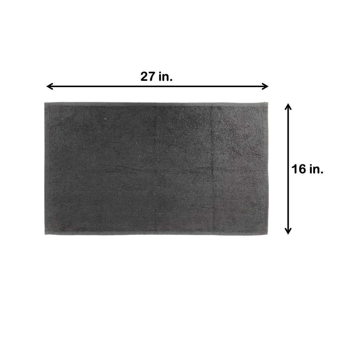 Arkwright Microfiber Coral Fleece Salon Towels Bulk - Case of 60 - Bleach Safe Resistant, Absorbent Hair Drying Towel Set, Perfect for Resort, Hotel, and Spa, 16 x 27 in, Grey