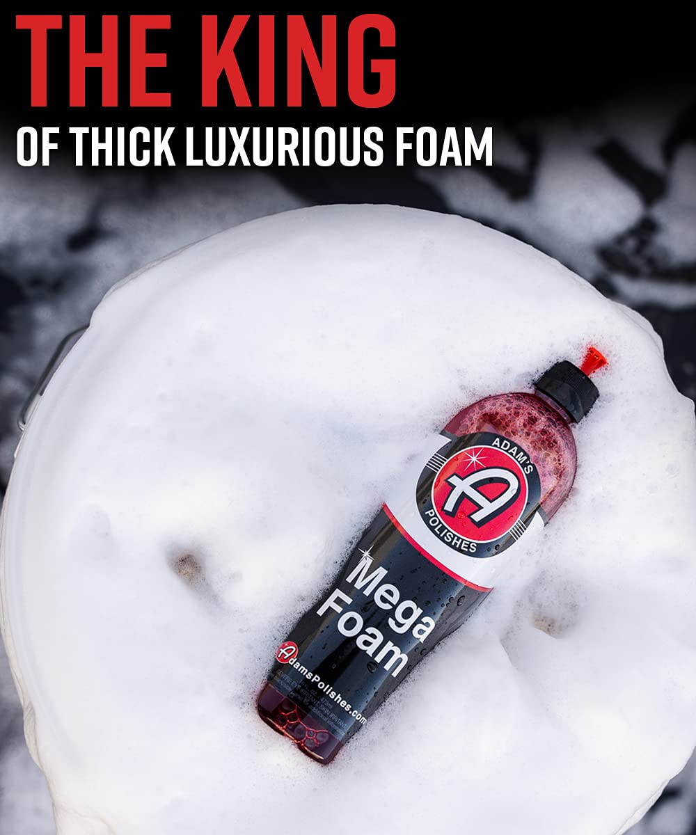 Adam's Polishes Mega Foam Car Washing Bundle - pH Best Car Wash Soap For Foam Cannon, Pressure Washer or Foam Gun | Concentrated Detailing & Cleaning Detergent | Won't Strip Wax or Ceramic Coating