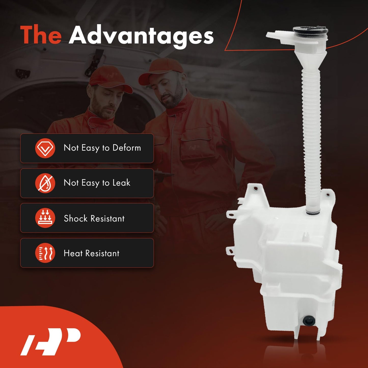 A-Premium Windshield Washer Reservoir Compatible with Select Lexus Models - RX350 2010-2015, with (Cap/Washer Pump/Hose/Filler Neck/Fluid Level Sensor/Bracket) - Replace# 14863342, 853150E040