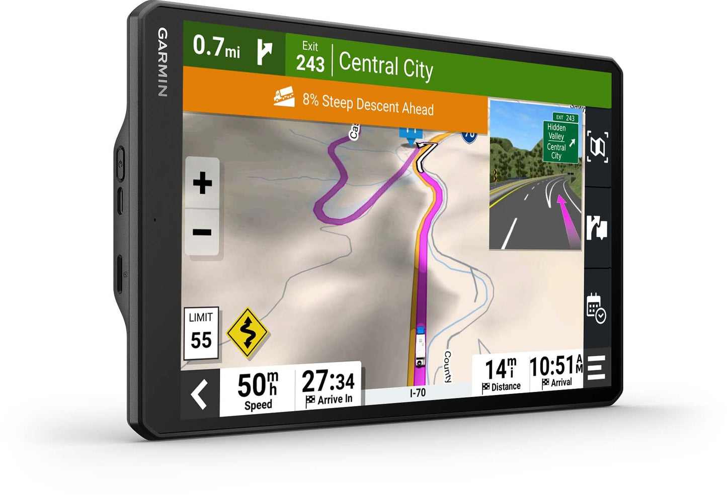 Garmin RV 1095, Extra-Large, Easy-to-Read 10” GPS RV Navigator, Custom RV Routing, Directory of RV Parks & Services, Landscape & Portrait View (Renewed)