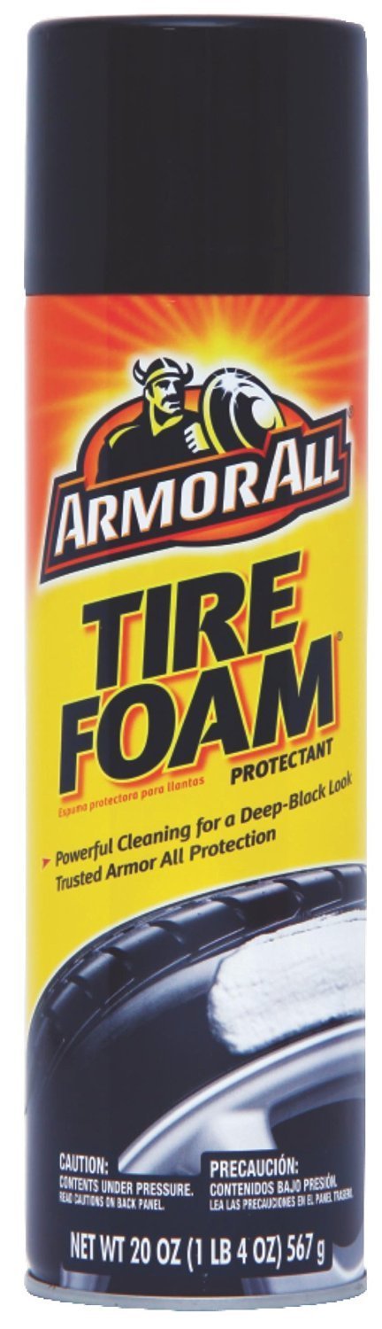 Armor All Tire Foam, Restores Deep-Black Look, 40320, 20 oz., 6 Packs