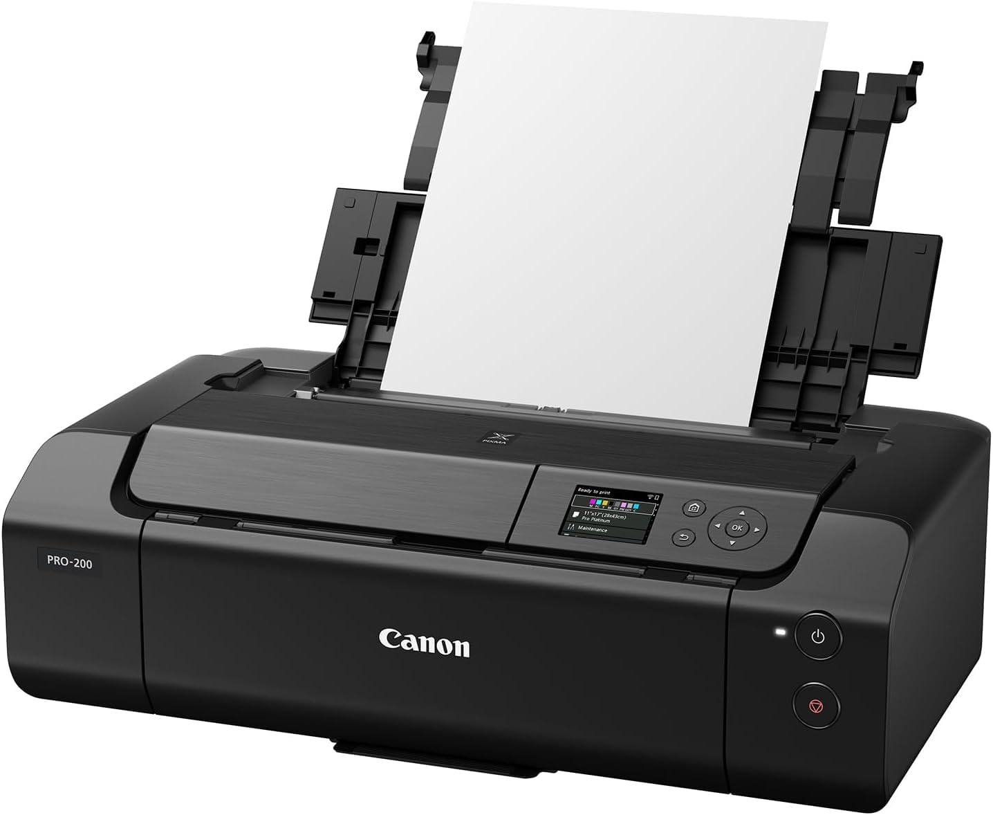 Canon PIXMA PRO-200 Wireless Inkjet Photo Printer | 13x19 Borderless Printing | 8-Color Dye Ink | Fast A3+ Output | Compact for Photographers & Artists (4280C002) + Printer Cable + Ethernet Cable