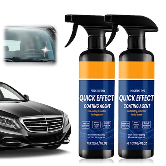2025 New Advanced Car Quick-acting Coating Agent Spray, Car Coating Sprays, Quick Effect Cars Scratch Wax Polish Spray, Waterless Wash, Oil Film Emulsion Glass Cleaner(2pcs, 8.12FL Oz)