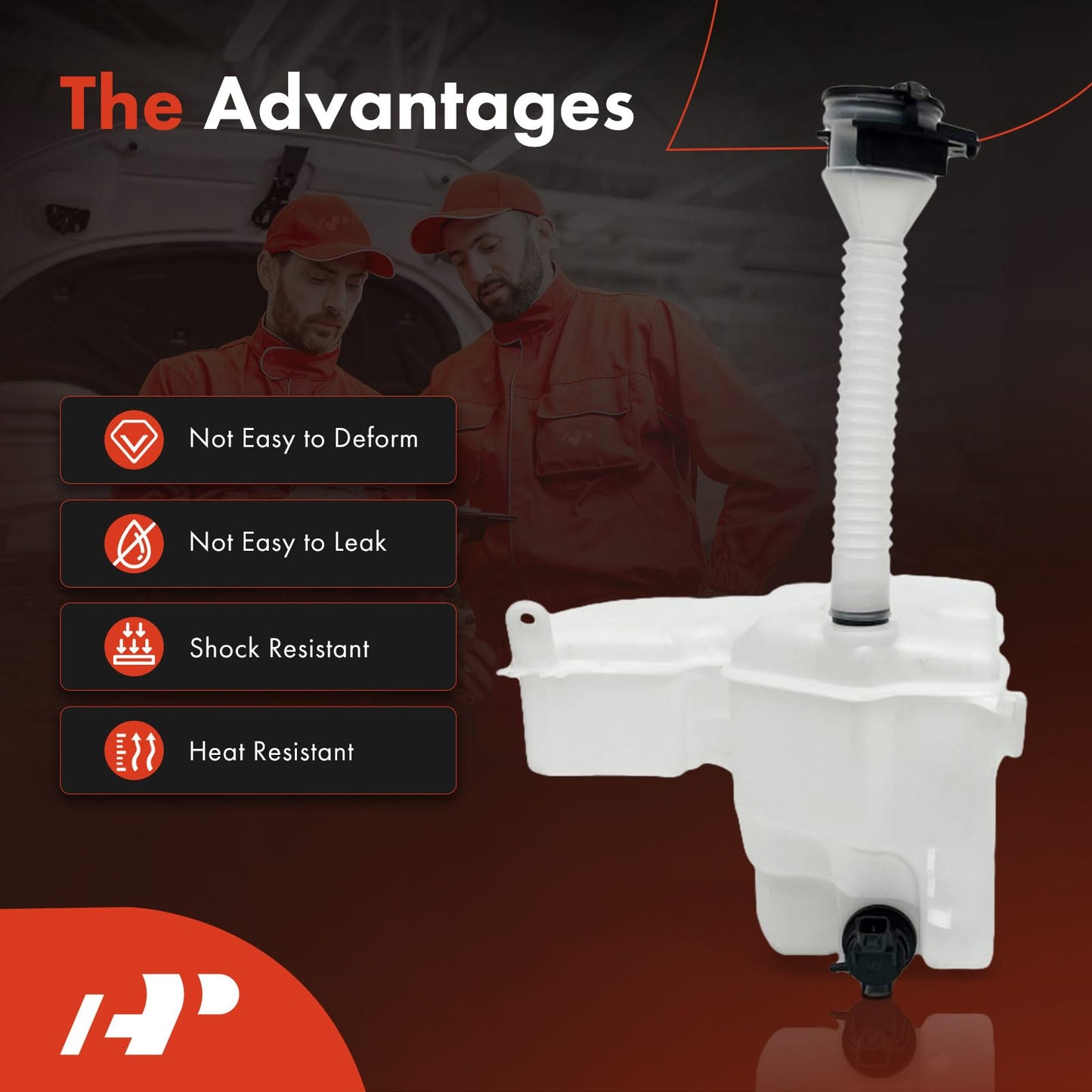 A-Premium Windshield Washer Reservoir Compatible with Select Lexus Models - IS250, IS350, IS F, GS300, GS350, GS430, GS450h, GS460, with (Washer Pump/Cap/Filler Neck/Hose/Bracket/Fluid Level Sensor)