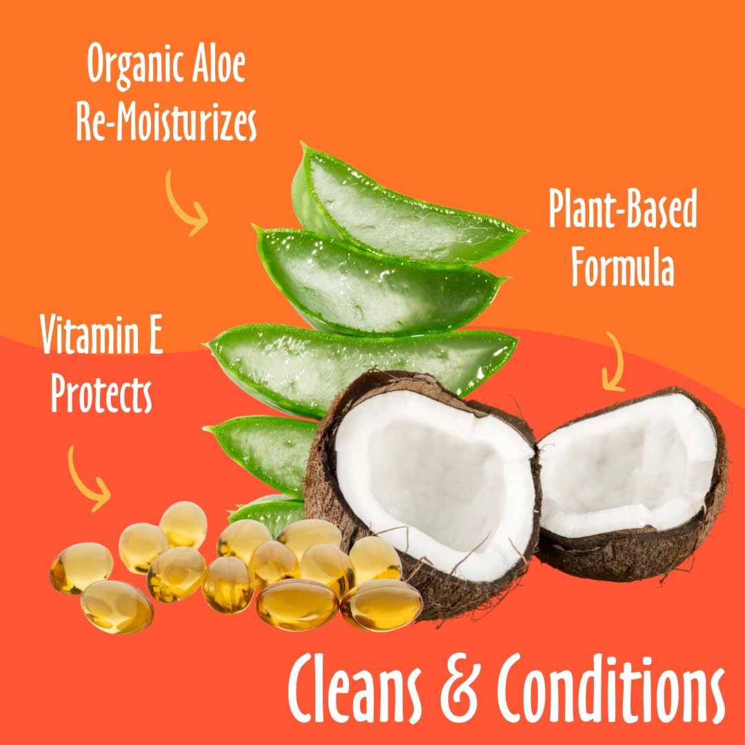 earthbath, Mango Tango 2-in-1 Conditioning Shampoo - Cruelty Free Dog Shampoo and Conditioner, Made in USA, Gentle Dog Conditioner, Best Puppy Shampoo & Puppy Supplies, Safe Dog Wash - 16 Oz (1 Pack)