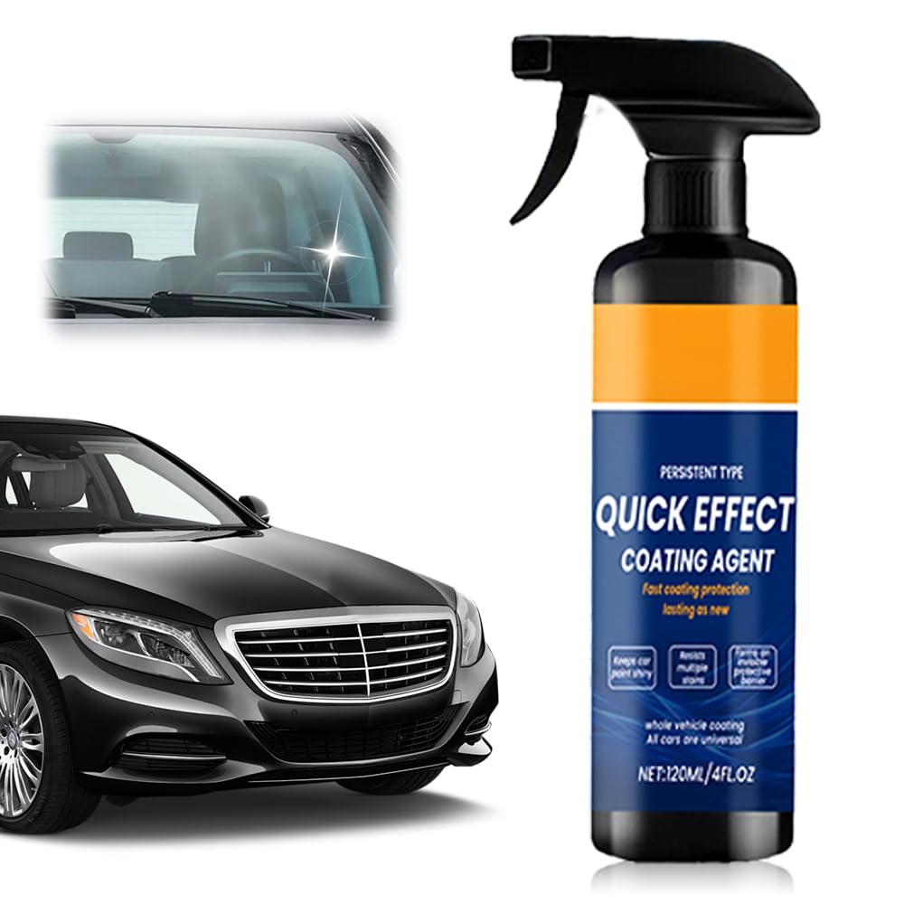 2025 New Advanced Car Quick-acting Coating Agent Spray, Car Coating Sprays, Quick Effect Cars Scratch Wax Polish Spray, Waterless Wash, Oil Film Emulsion Glass Cleaner(1pcs, 4.06FL Oz)