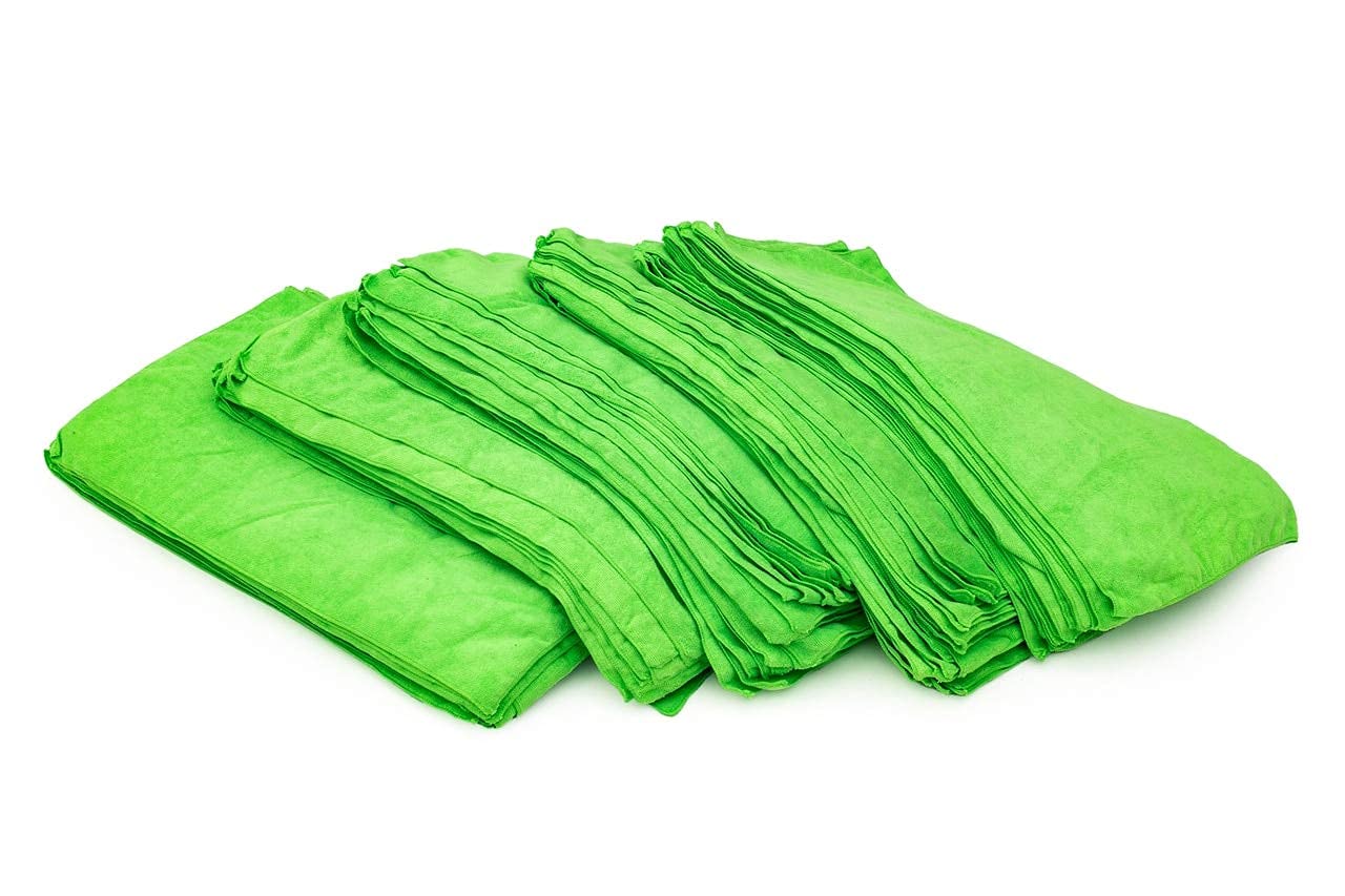 The Rag Company - Car Wash Towel - Professional Microfiber Auto Detailing and Drying Towels, Lint-Free, Streak-Free, Great for General Cleaning, 320gsm, 16in x 27in, Lime (Wholesale Case of 125)