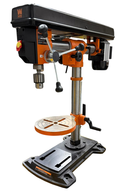 WEN 6.2-Amp 33-Inch Radial Arm Drill Press, Benchtop Design with 5 Speeds and Cast-Iron Construction (4233)