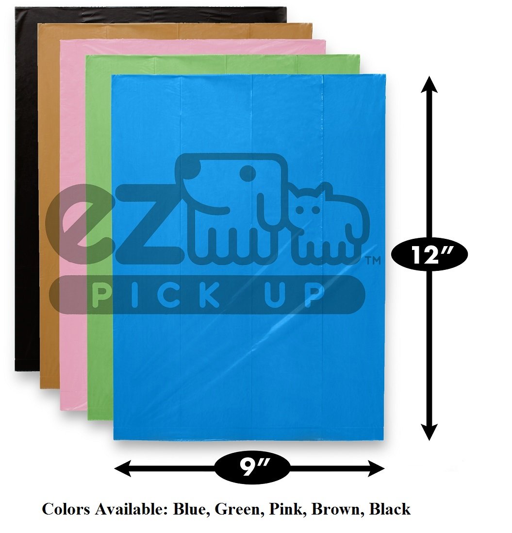 Pink Poop Bags - 1000 Count Dog Waste Bag, Cat Litter, EZ Pick Up Puppy Waste Disposal, 9"x12" Large