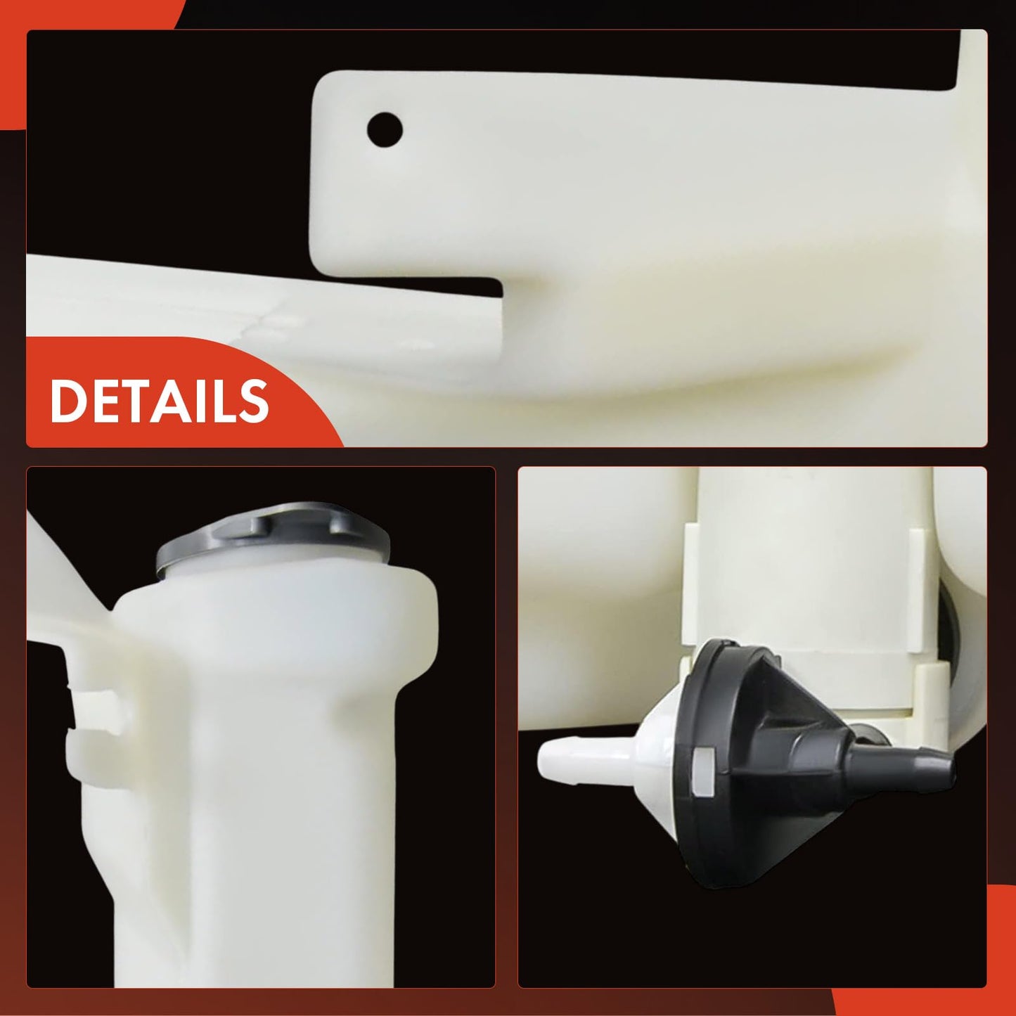 A-Premium Windshield Washer Fluid Reservoir Tank Assembly Compatible with Nissan Murano 2003 2004 2005 2006 2007 - with Pump & Sensor & Filler Neck & Cap