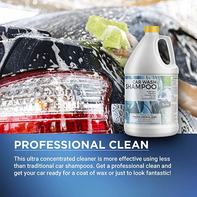 AutoGeneral Car Wash Shampoo - Concentrated Automotive Shampoo for Efficient Deep Clean & Shine of Car Exterior - Pre-Wax Wash For Auto Detailing - Foaming Soap - pH Balanced & Low VOC - 5 Gallon