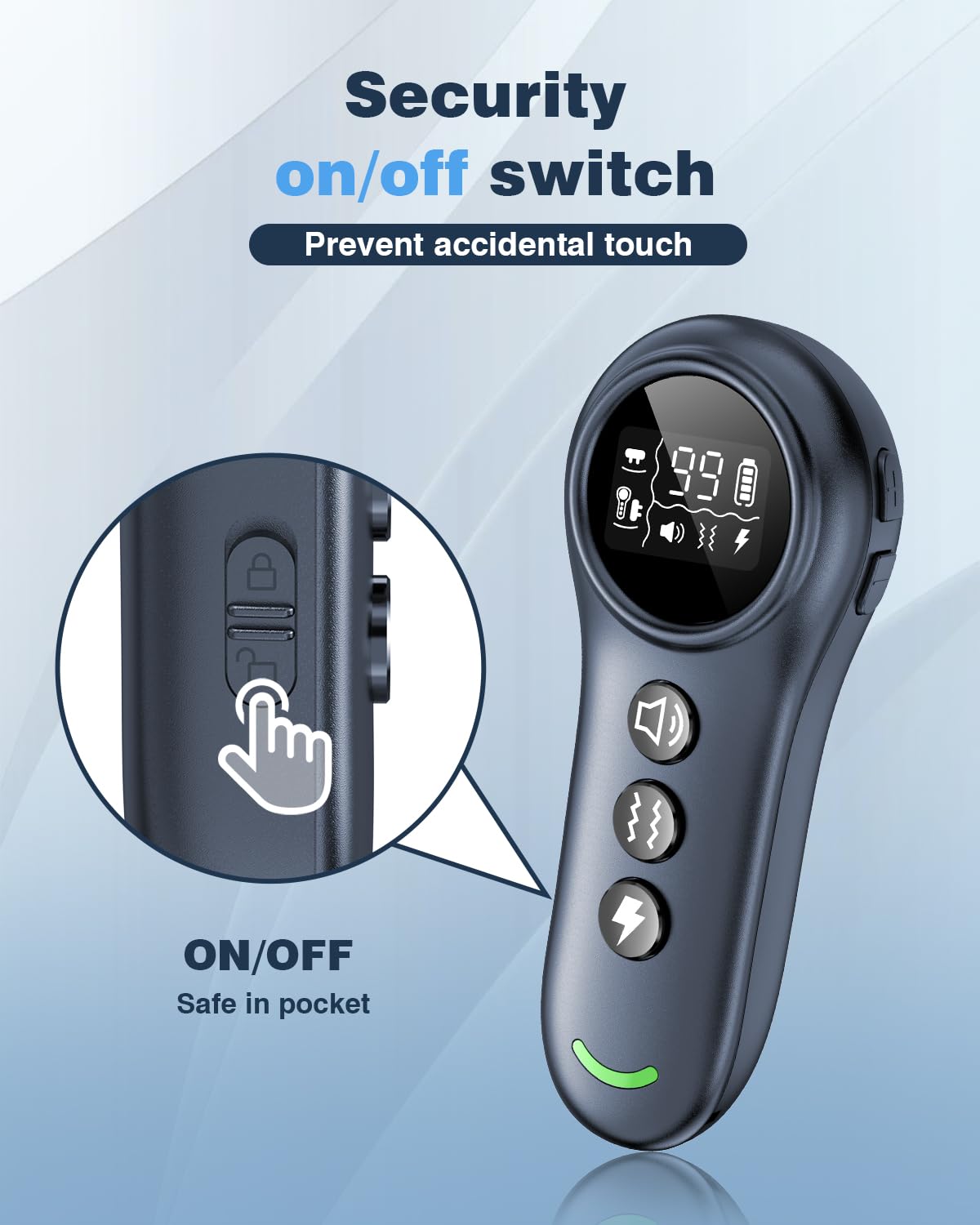 2-in-1 Dog Shock Collar & Dog Bark Collar - Smart Anti Barking Dog Training Collar with 5 Adjustable Sensitivity & 3300FT Remote for All Breeds IP67 Waterproof E-Collar