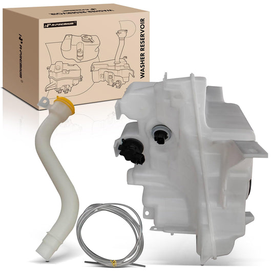 A-Premium Windshield Washer Reservoir Tank Assembly Compatible with Subaru Legacy 2015 2016 2017 2018 2019 - with Pump & Fluid Level Sensor & Cap