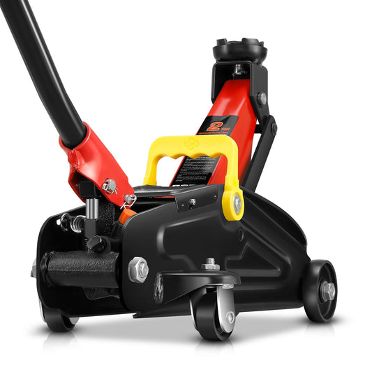 Auto Dynasty 2 Ton Floor Jack, Heavy Duty Steel Hydraulic Car Jack with Single Piston Quick Lift Pump, Hydraulic Racing Floor Jack, Lifting Range 5.1" to 13", Black