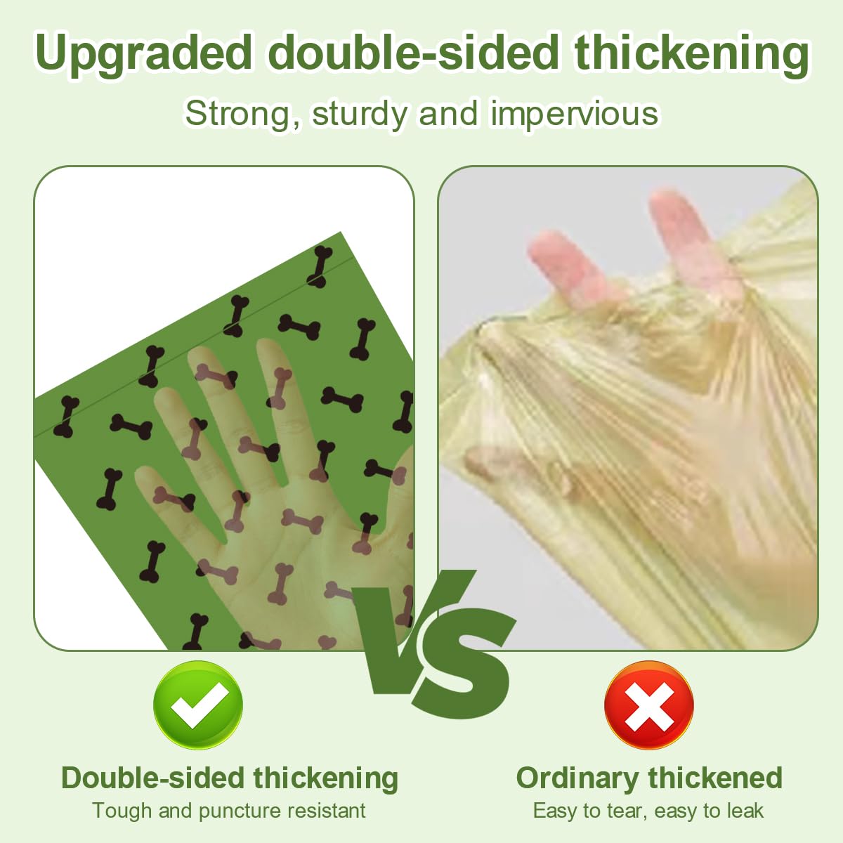 RMancipate Green Dog Poo Bags Lavender scent - 270 Large Biodegradable Poop Bags, Extra Thicken Strong Corn Starch Blended Compostable Leak Proof Poop Waste Bag for Dogs