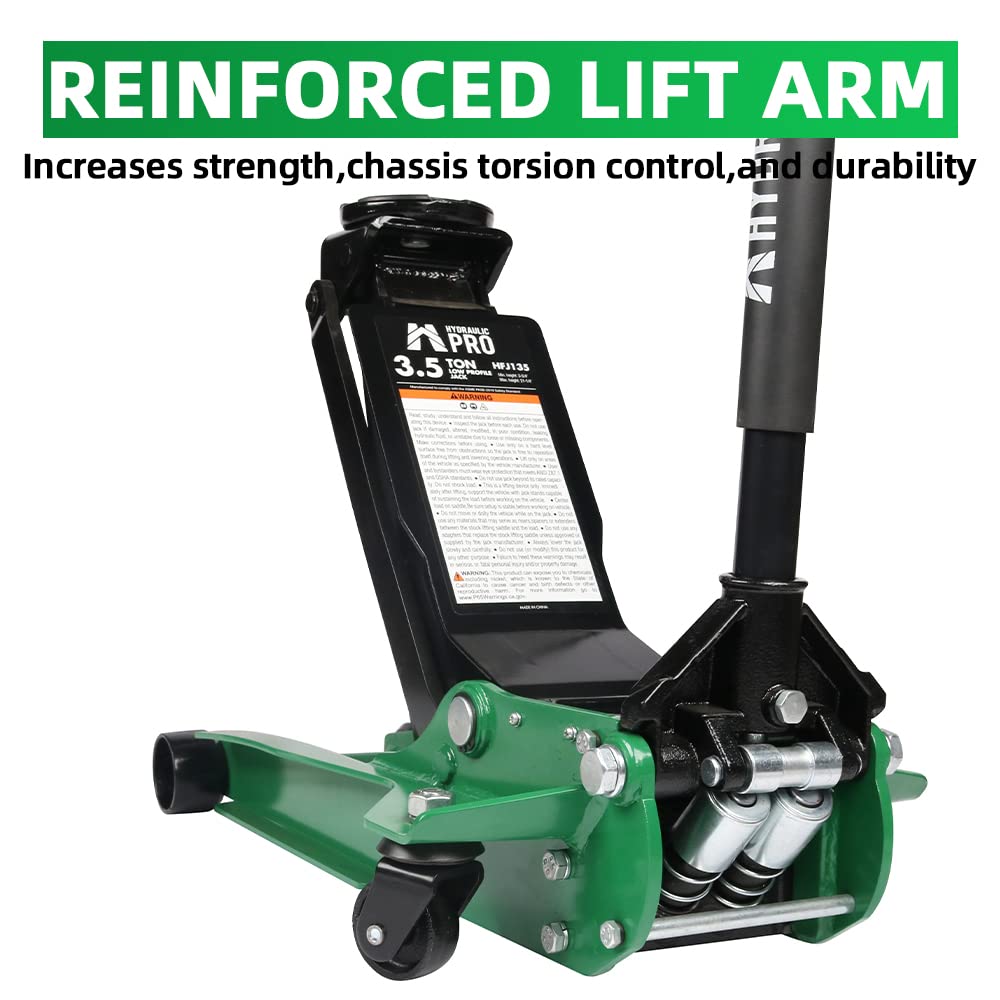 3 Ton Low Profile Floor Jack, Hydraulic Trolley Jack with Dual Pump, Quick Lift from 2.95" to 20.08", Heavy Duty for Cars, Trucks, SUVs