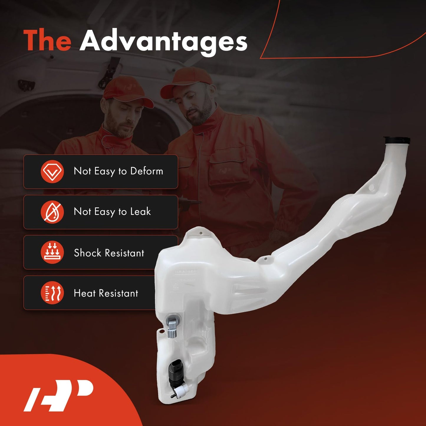 A-Premium Windshield Washer Reservoir Tank Assembly Compatible with Chevrolet Equinox & GMC Terrain, 2023 2024 - with Washer Pump & Cap & Fluid Level Sensor