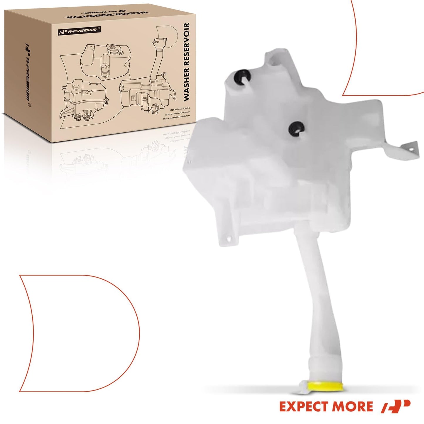 A-Premium Windshield Washer Fluid Reservoir Tank Assembly Compatible with Subaru Impreza 2015-2017, Crosstrek 2016-2017, XV Crosstrek 2015 - with Cap & Sensor, Replace Part 86631FJ420