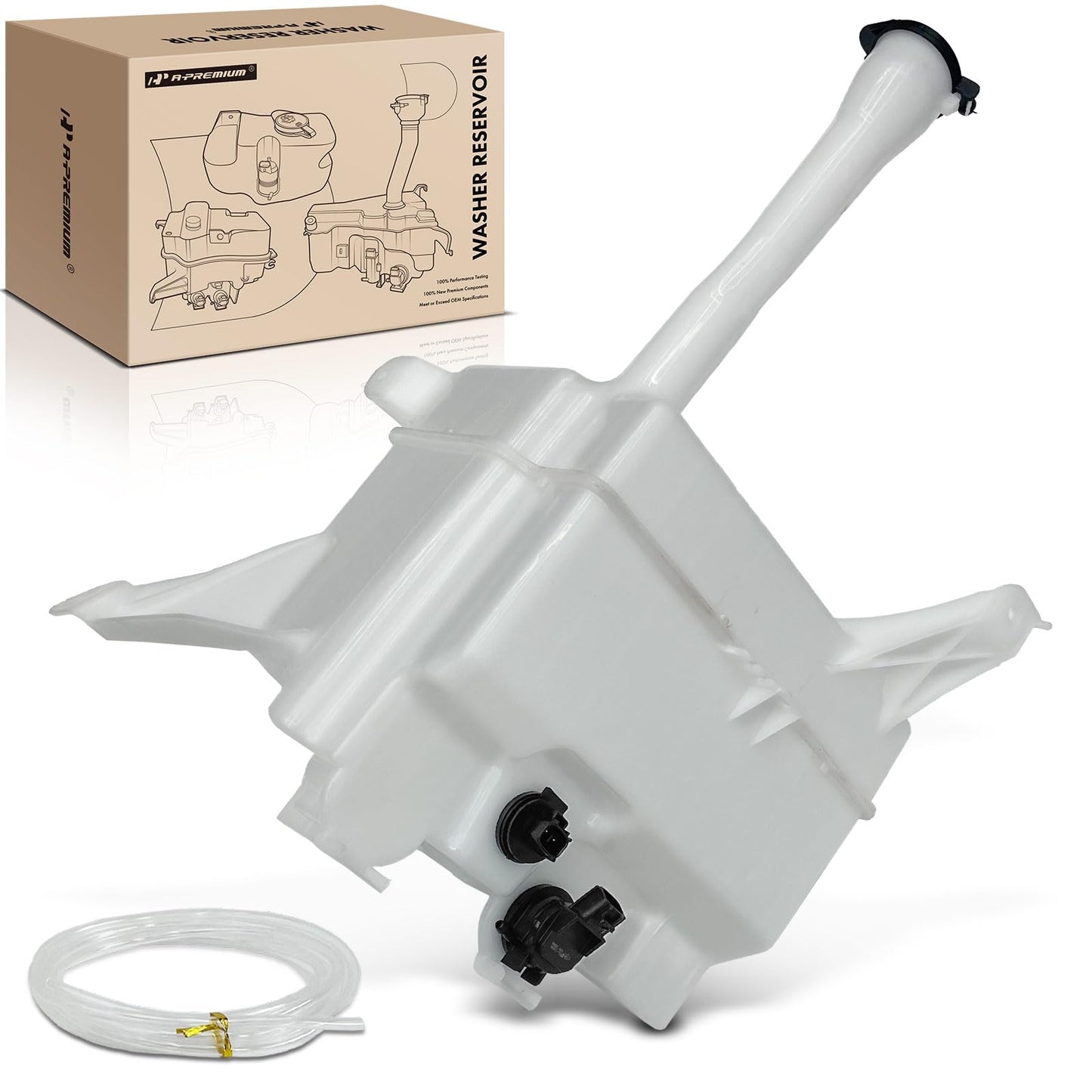 A-Premium Windshield Washer Reservoir Compatible with Select Toyota & Lexus Models - Camry 2012-2017, Avalon 2013-2018, ES350, with (Washer Pump/Cap/Hose/Filler Neck/Bracket/Fluid Level Sensor)