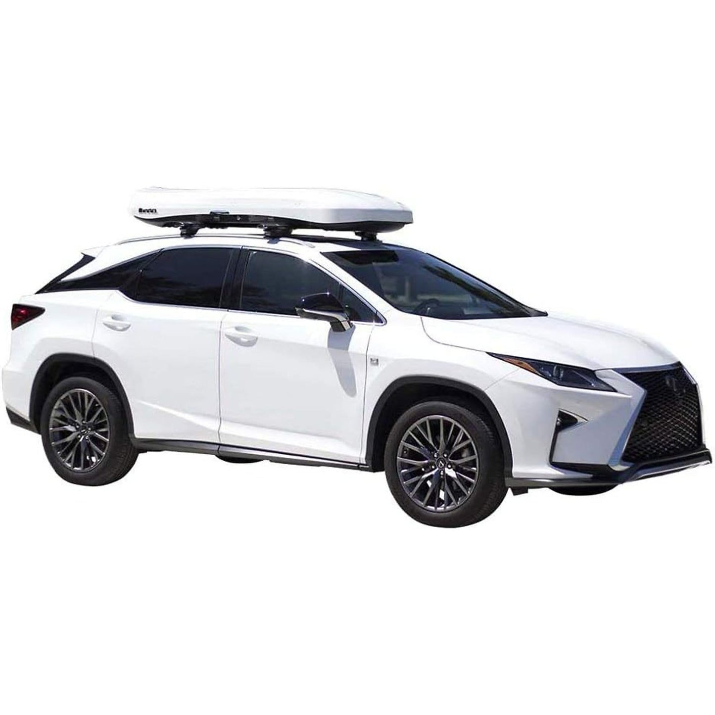 INNO BRM660WH Wedge Cargo Box - 11 Cubic FT Holds 6-8 Skis or 4 Snowboards (Gloss White)