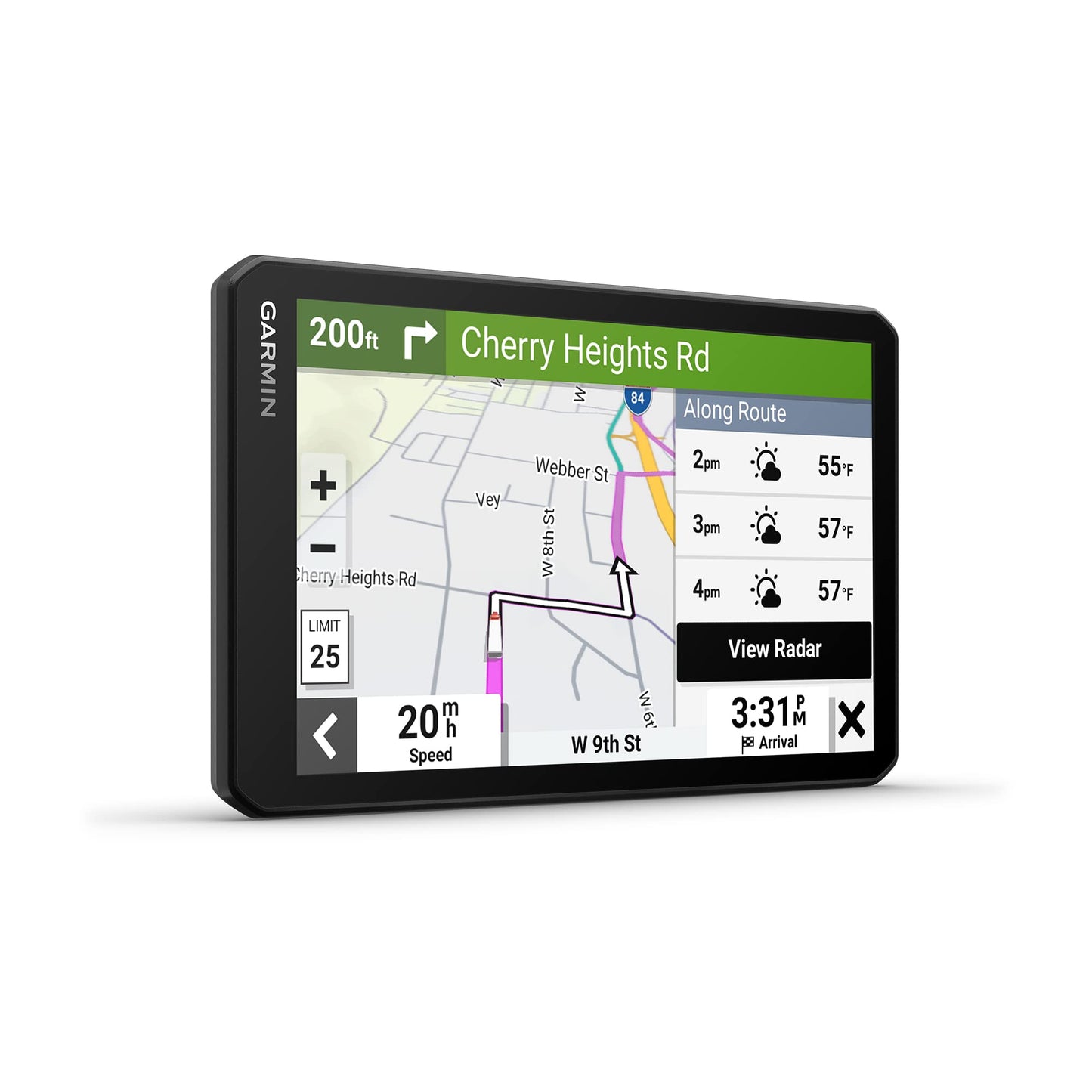 Garmin dezl OTR710, Large, Easy-to-Read 7 inch GPS Truck Navigator, Custom Truck Routing, High-Resolution Birdseye Satellite Imagery, Directory of Truck & Trailer Services (Renewed)