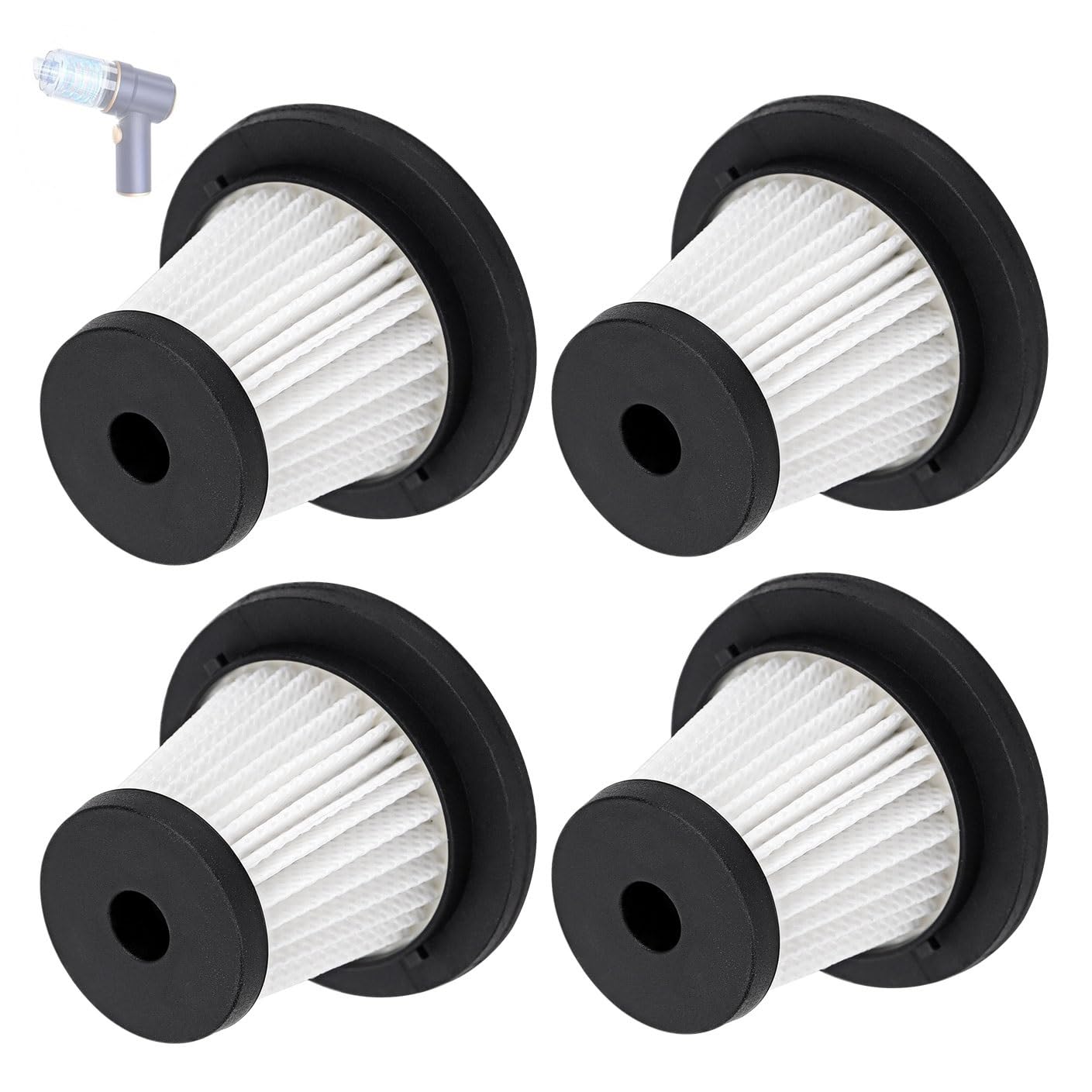4 Pack LT-135 HEPA Filter Replacement: for JONYJ Handheld Car Vacuum Cleaner Compatible with Vizeusvac Car Vacuum Cleaner