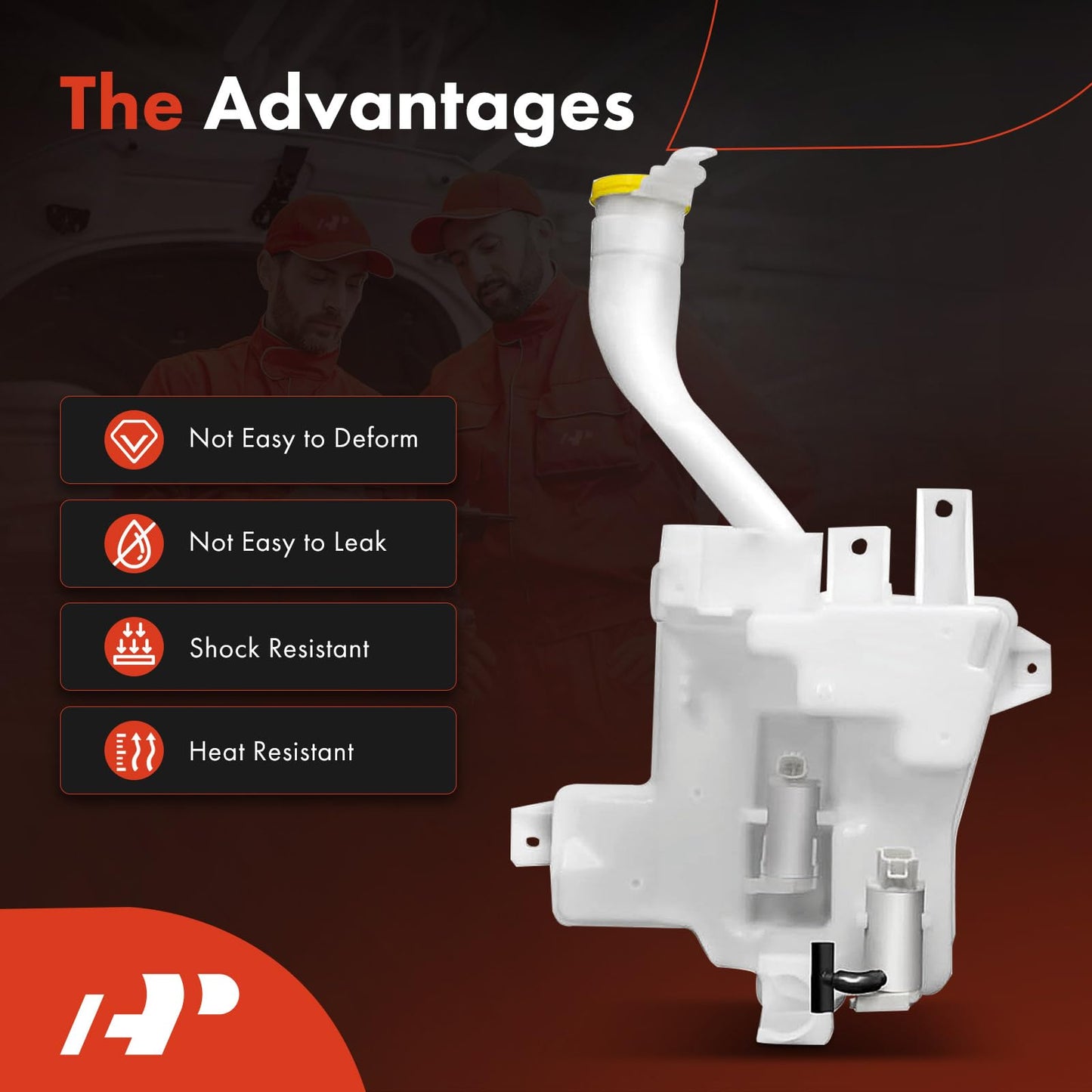 A-Premium Windshield Washer Fluid Reservoir Tank Assembly Compatible with Subaru Impreza 2014-2017, Crosstrek 2016-2017, XV Crosstrek 2014-2015 - with Pump & Cap & Sensor, Replace Part 86631FJ420