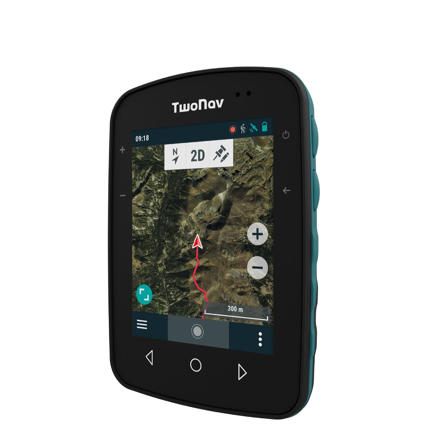 TwoNav Terra (32 GB), GPS Bike Computer with 3.7-inch Wide Screen for Mountain, Hiking, MTB, Bicycle with maps Included. Colour Turquoise