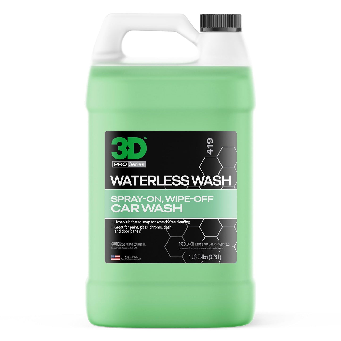 3D Waterless Car Wash - Easy Spray Waterless Detailing Spray - No Soap or Water Needed - Great on Cars, RVs, Motorcycles & Boats 1 Gallon