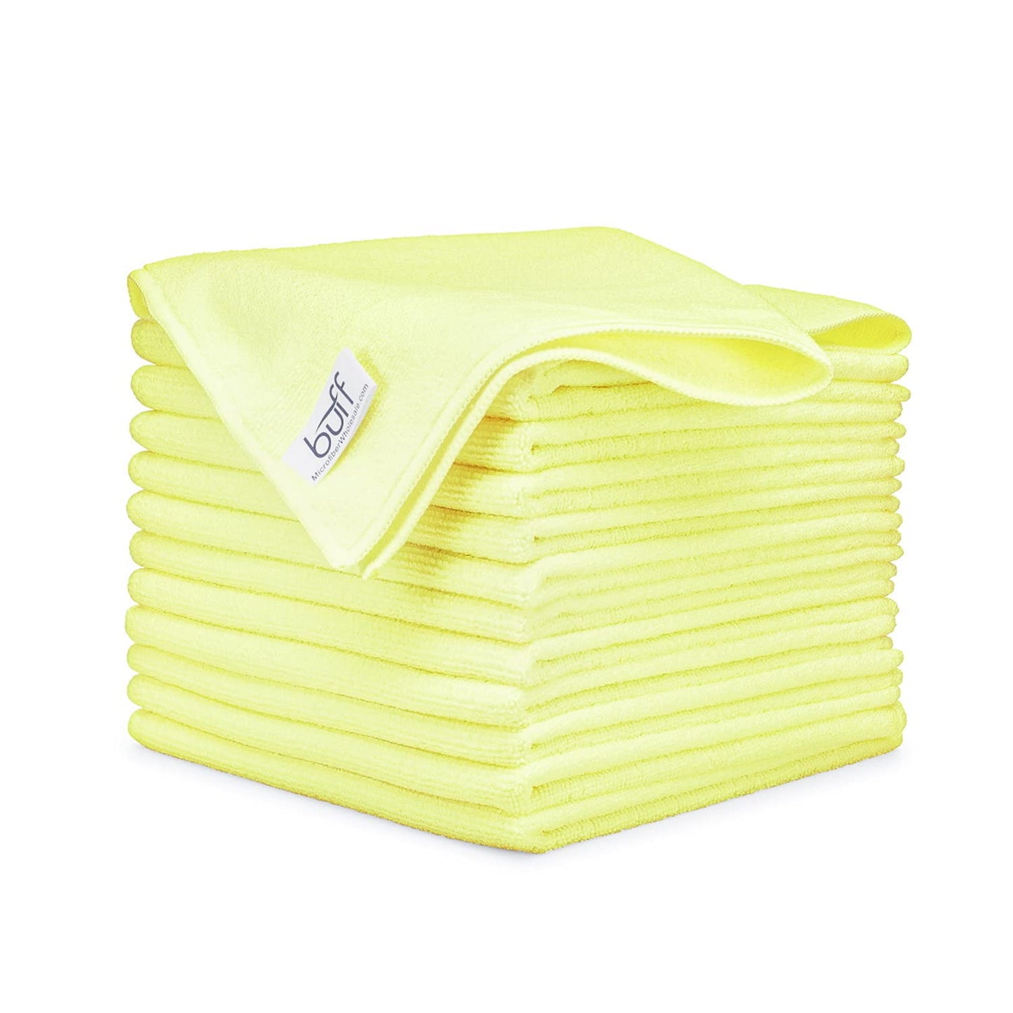 Microfiber Wholesale 16" x 16" Pro Multi Surface Microfiber Towels Bulk | Case: 216 Qty (Yellow)